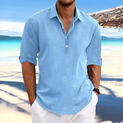 Ricky – Herren Langarmhemd – ideal für entspannte, warme Tage