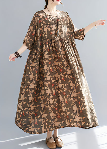 Mariam - Elegantes, locker geschnittenes Damenkleid mit weitem Saum