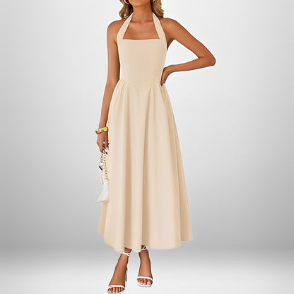 Joanna - Elegantes Neckholder-Midikleid