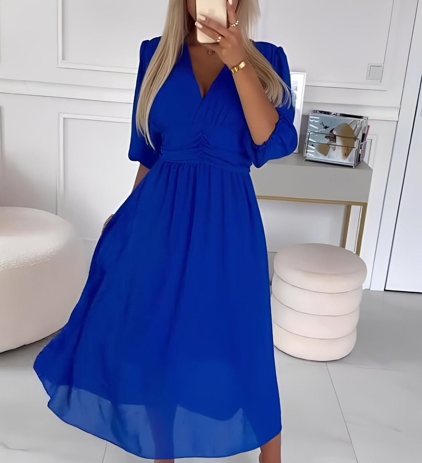 Aysha - Midi-Kleid mit langen Ärmeln