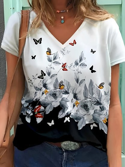 Niki - Elegantes Damenoberteil mit Blumendesign