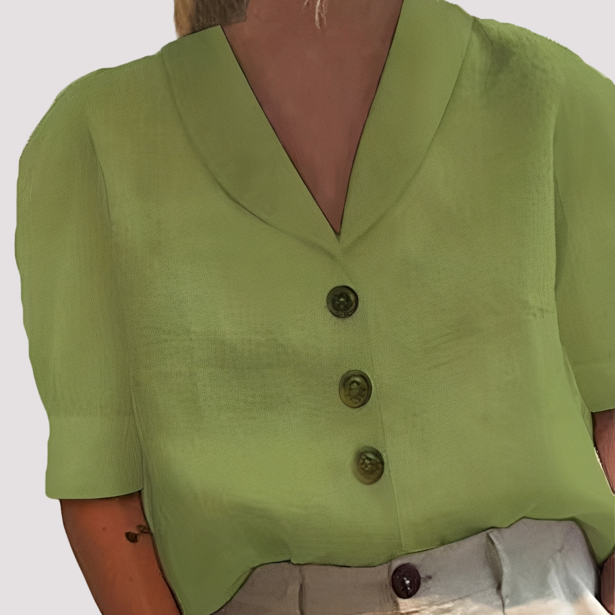 Mariyah - Trendy Bluse mit V-Ausschnitt