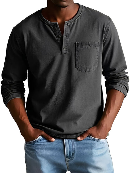 Steve - Lockeres Herren-Langarmhemd