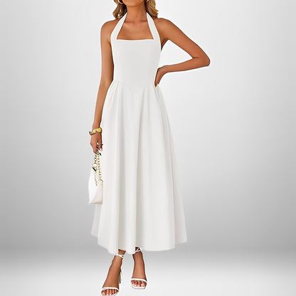 Joanna - Elegantes Neckholder-Midikleid