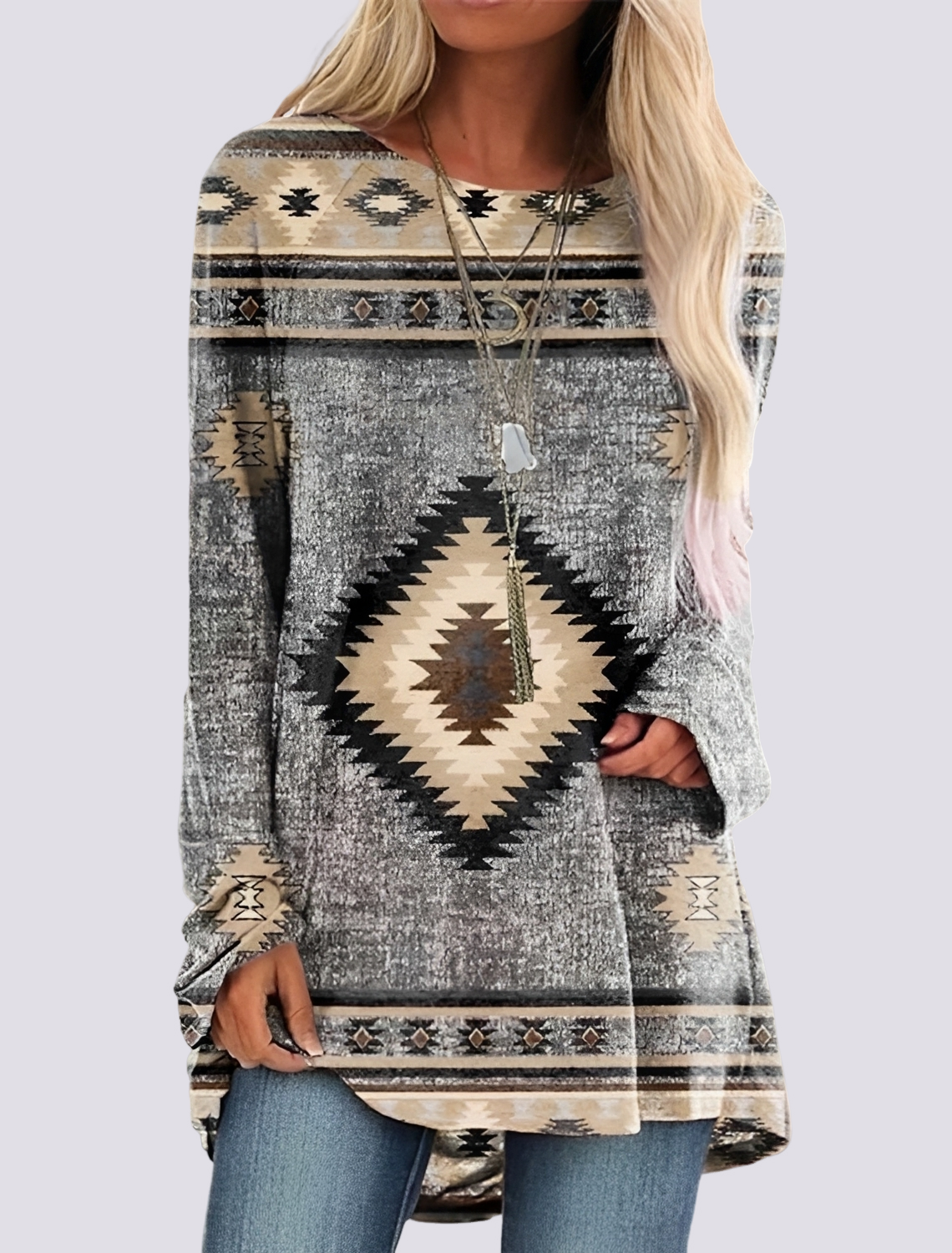 Monica - Modisches Ethno-Hemdkleid