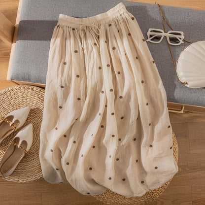 Thea - Lockerer Damenrock mit Polka-Dots