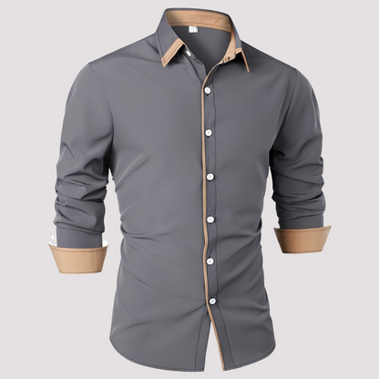 Samuel - Stilvolles Langarm-Overshirt für Herren