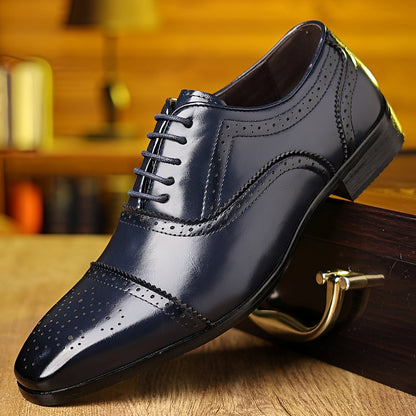 Ronan - Retro-Herrenschuhe mit spitzer Form