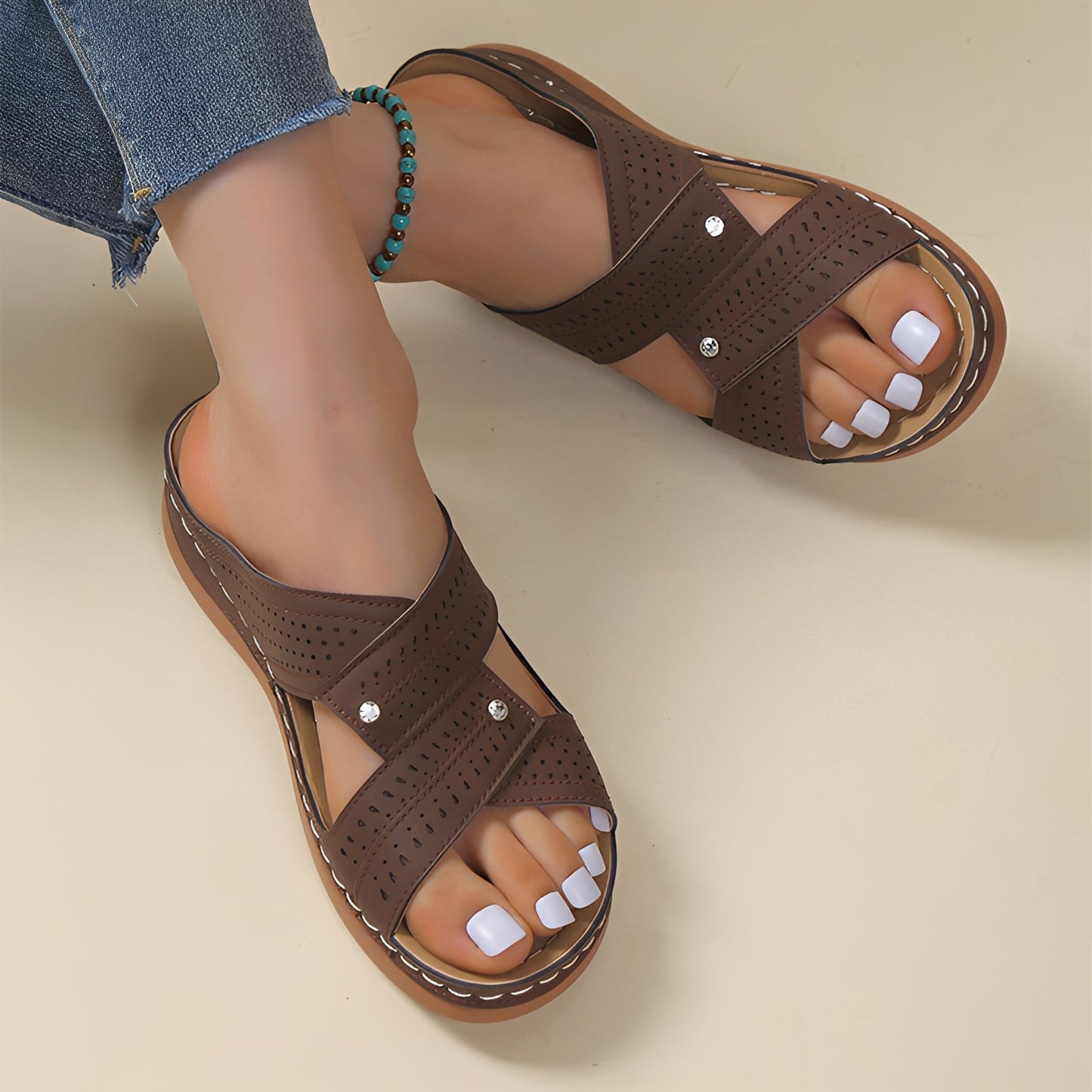 Rhonda - Elegante Sandalen mit gekreuzten Riemen