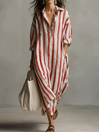 Charlotte - A-Linien-Kleid mit Streifen