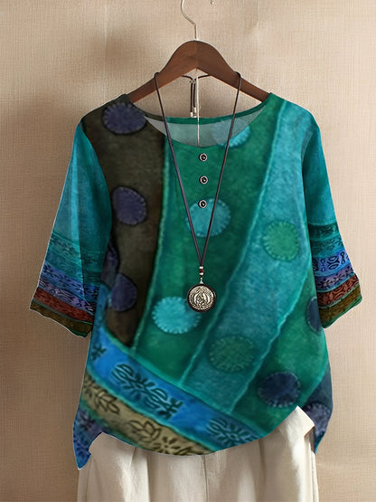 Hennie - Damenhemd mit lockerem Print-Design