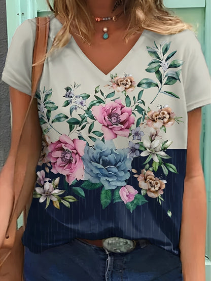 Niki - Elegantes Damenoberteil mit Blumendesign