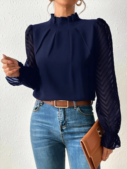 Bella - Chiffon-Bluse mit langen Ärmeln