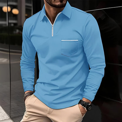 Jackson - Herren Langarm-Poloshirt - für den Alltag