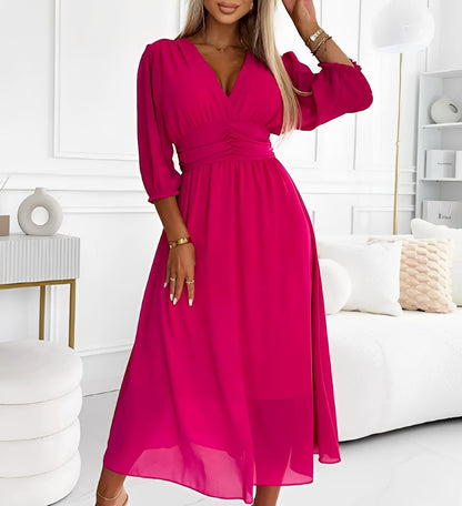 Aysha - Midi-Kleid mit langen Ärmeln