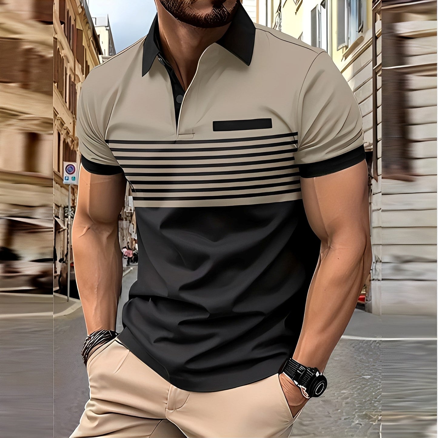 Thomas - Elegantes, körpernah geschnittenes Herren-Poloshirt