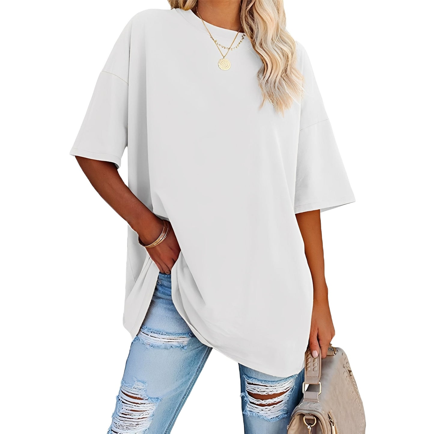 Alice - Locker geschnittenes T-Shirt mit breiten Schultern