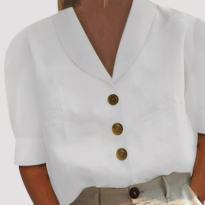 Mariyah - Trendy Bluse mit V-Ausschnitt