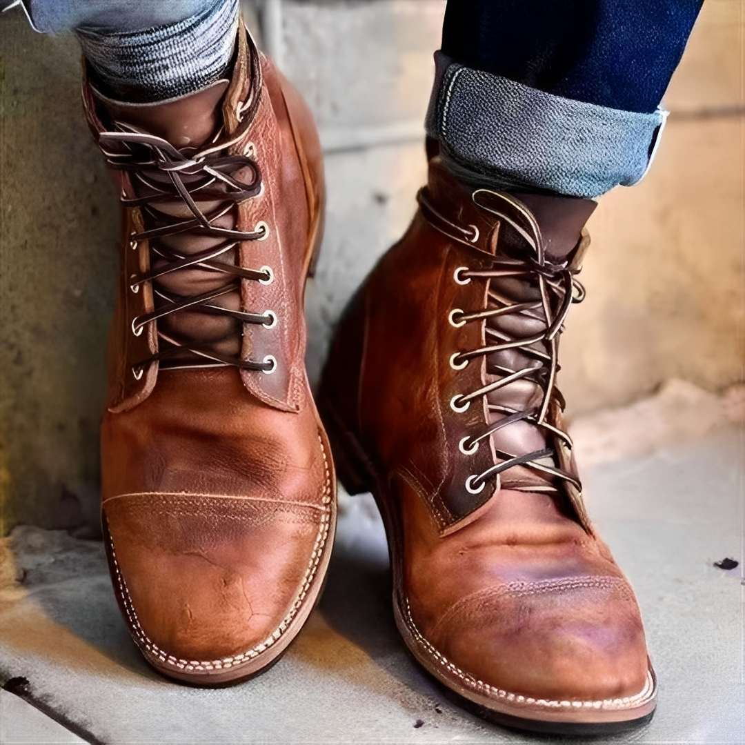 Hanzo - Klassische Herren-Boots mit Schnürung