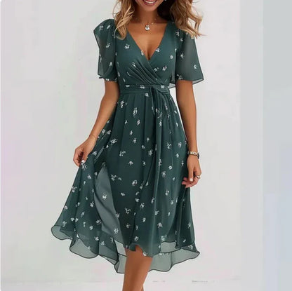 Circe - Schickes Sexy V-Ausschnitt Sommerkleid