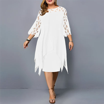 Eleanor - Stilvolles Chiffon-Midikleid