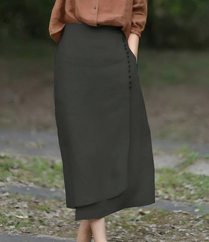 Manda - Stilvoller asymmetrischer A-Linien-Rock für Damen