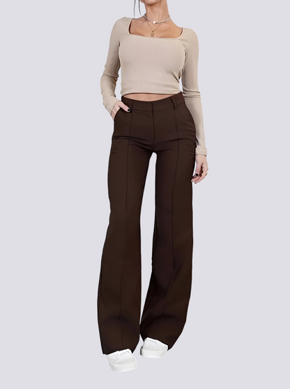 Amelie - Formelle Hose mit hohem Bund und geradem Bein