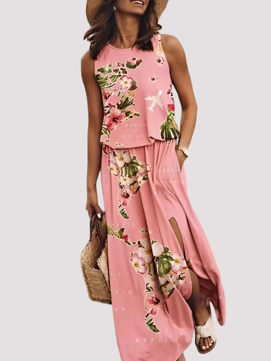 Halle - Elegantes ärmelloses Damen-Maxikleid