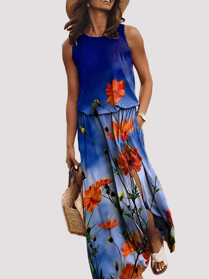 Halle - Elegantes ärmelloses Damen-Maxikleid