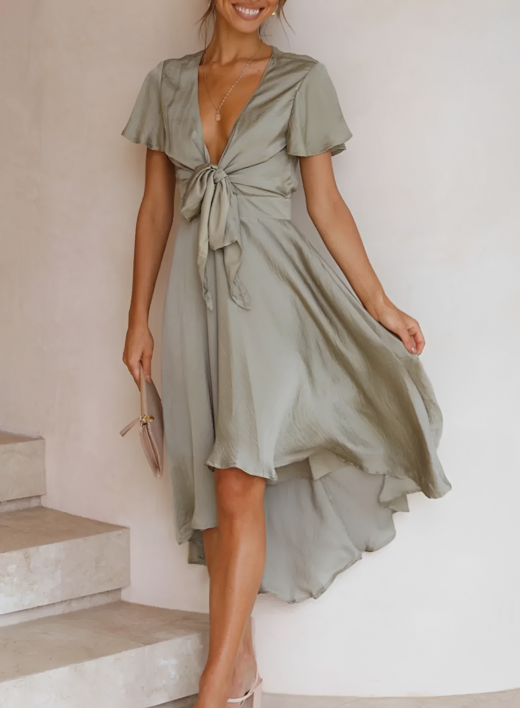 Ellia - Elegantes, asymmetrisches Damenkleid
