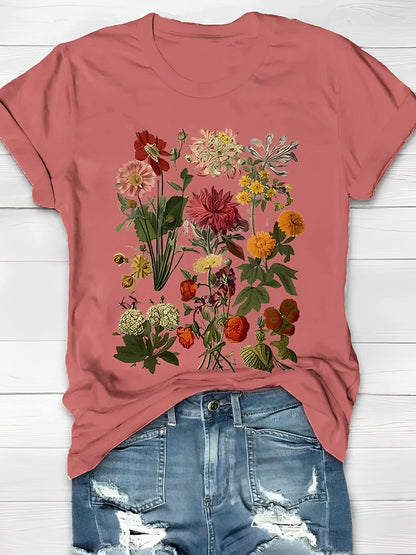 Annalise - Damen-T-Shirt mit stilvollem Blumenmotiv