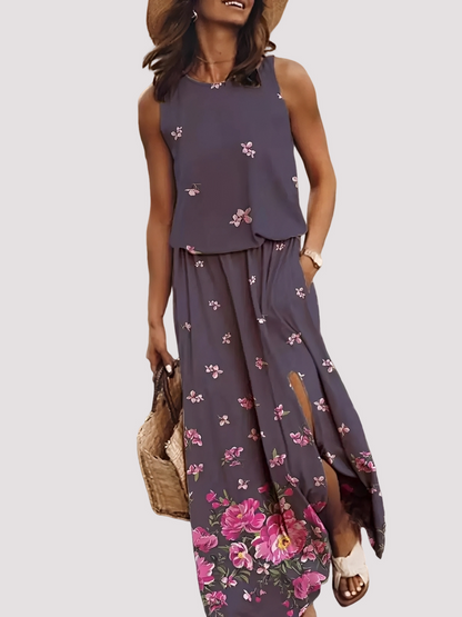 Halle - Elegantes ärmelloses Damen-Maxikleid