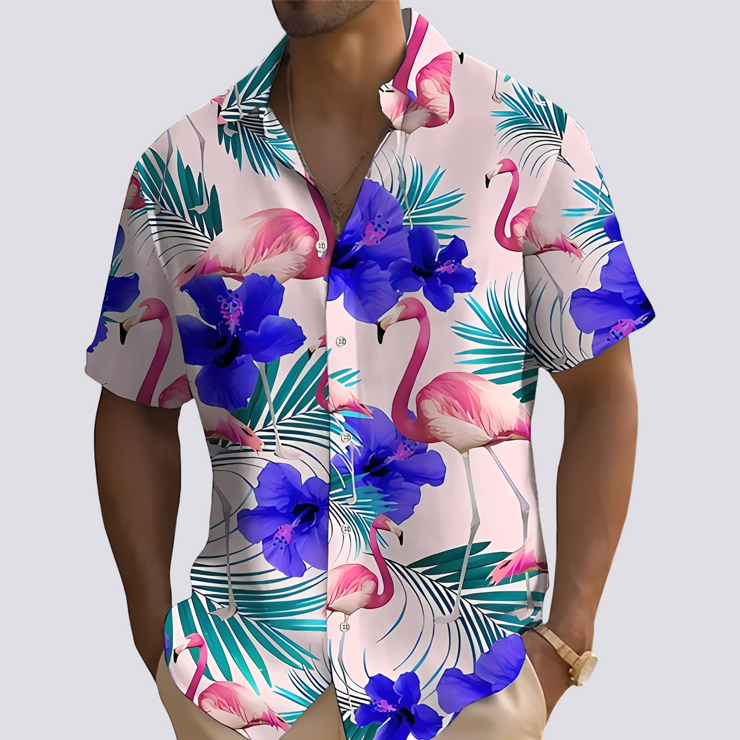 Philip - Stilvolles Herrenhemd mit Hawaii-Muster