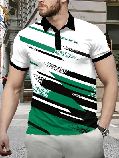 Aaron - Elegantes Polohemd mit Muster für Herren