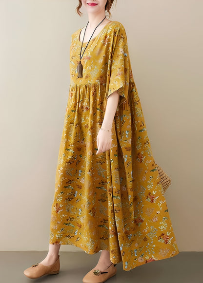 Mariam - Elegantes, locker geschnittenes Damenkleid mit weitem Saum