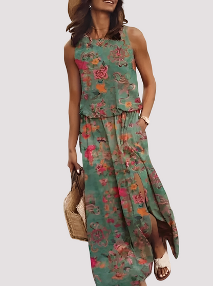 Halle - Elegantes ärmelloses Damen-Maxikleid