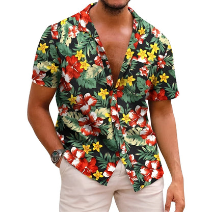 Harry - Elegantes Herrenhemd mit tropischem Muster
