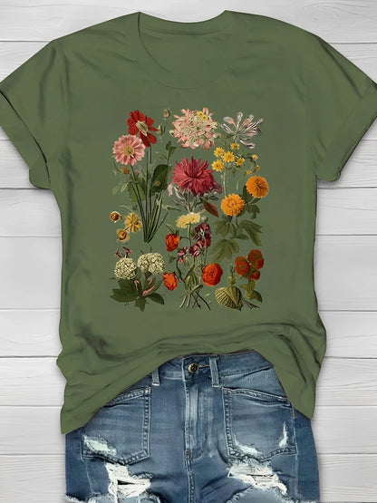 Annalise - Damen-T-Shirt mit stilvollem Blumenmotiv