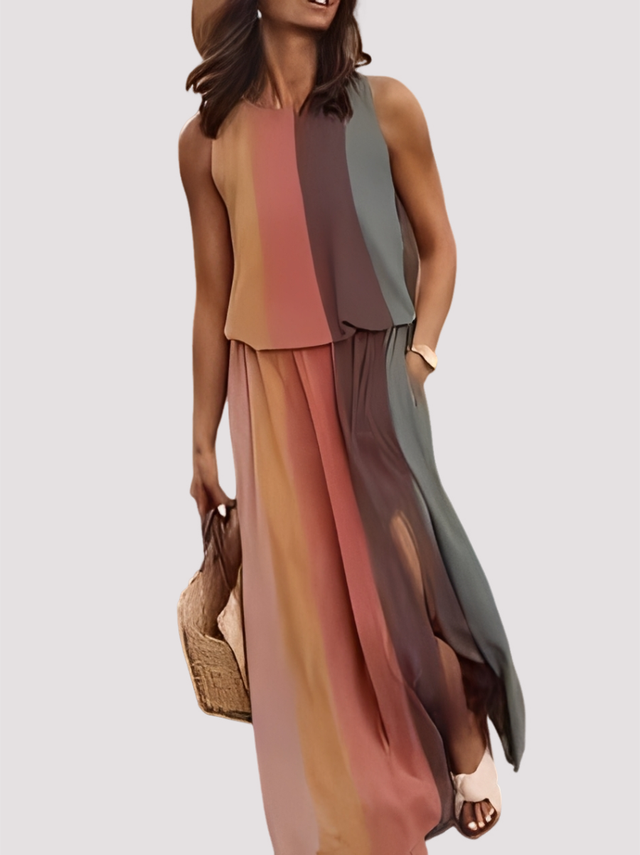 Halle - Elegantes ärmelloses Damen-Maxikleid
