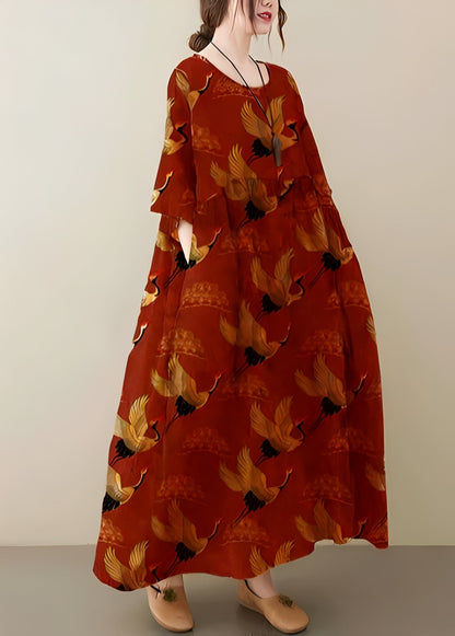 Mariam - Elegantes, locker geschnittenes Damenkleid mit weitem Saum