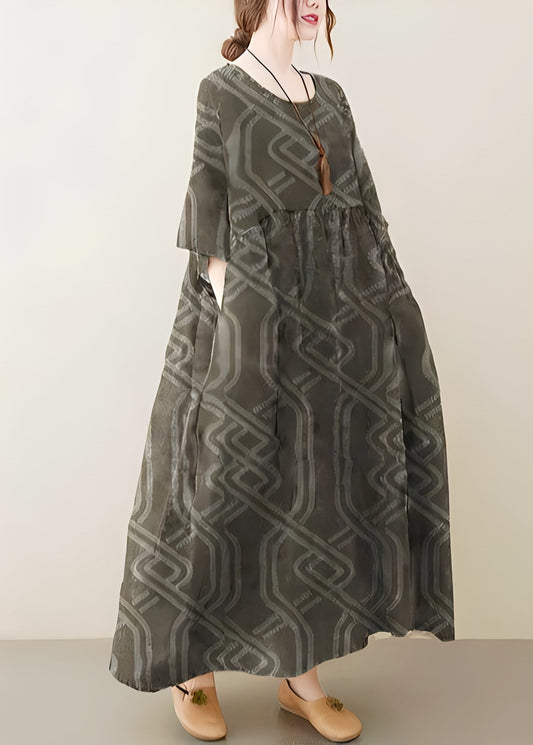 Mariam - Elegantes, locker geschnittenes Damenkleid mit weitem Saum