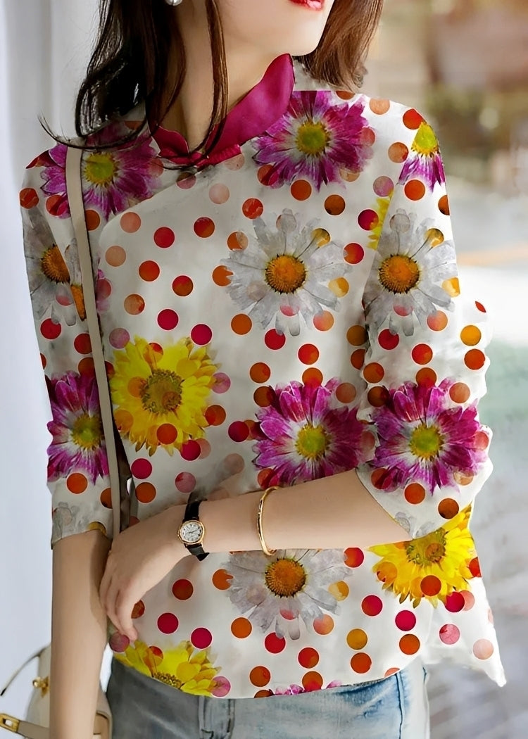 Margaret - Stilvolle Damenbluse mit floraler Musterung