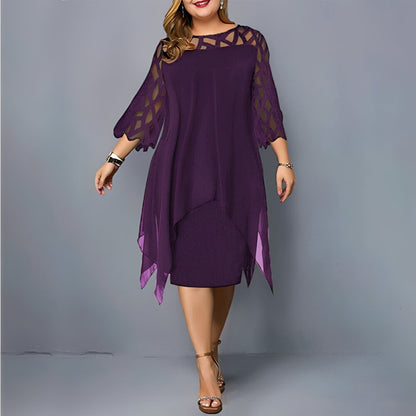 Eleanor - Stilvolles Chiffon-Midikleid