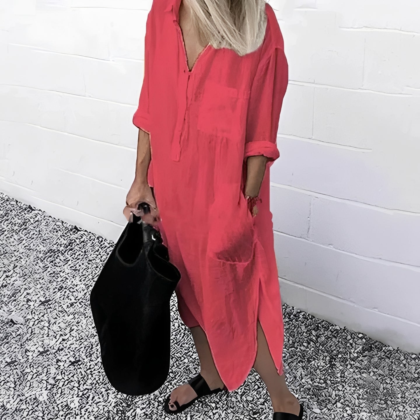 Susan - Komfortables Lässiges Schlitzkleid
