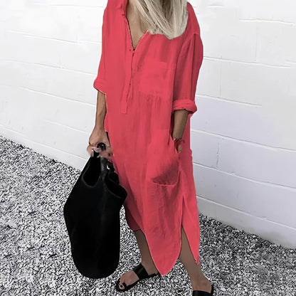 Susan - Komfortables Lässiges Schlitzkleid
