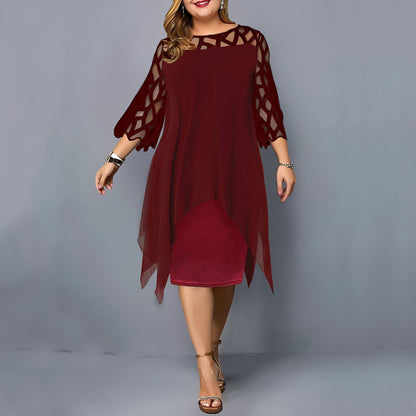 Eleanor - Stilvolles Chiffon-Midikleid